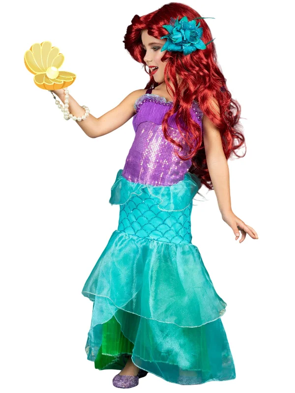 Girls Magical Mermaid Princess Costume Dress Tunics Trousers formal