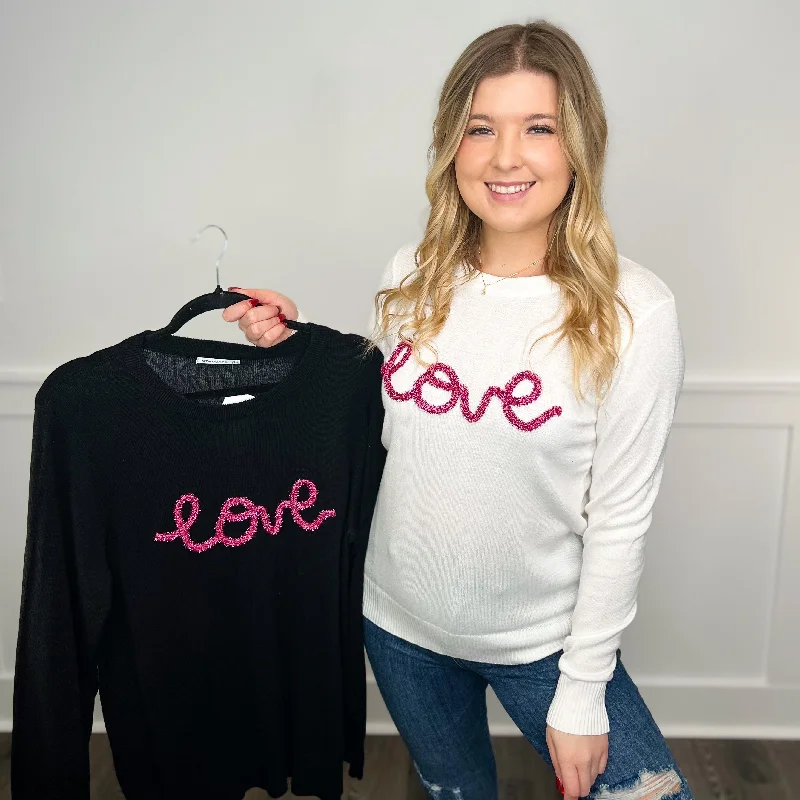 Love Shines Cotton Blend Long Sleeve Avery Mae Sweater Top - 2 colors! Mesh Sweater Canvas Denim