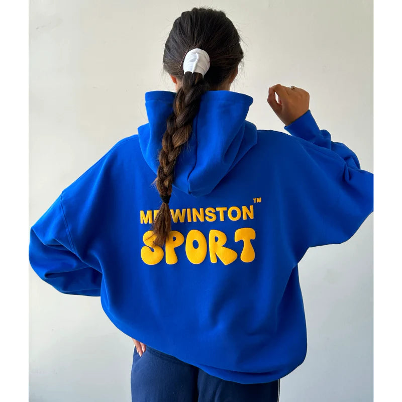 Mr Winston Puff Hoodie 'Royal Blue' Hoodie Dress Longline Feminine