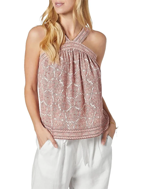 Womens Silk Printed Tank Top pastel tank top
