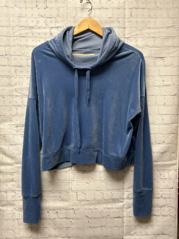 Size Small Ladies Blue Aerie Hoodie Hoodie Crop Top Short Trendy