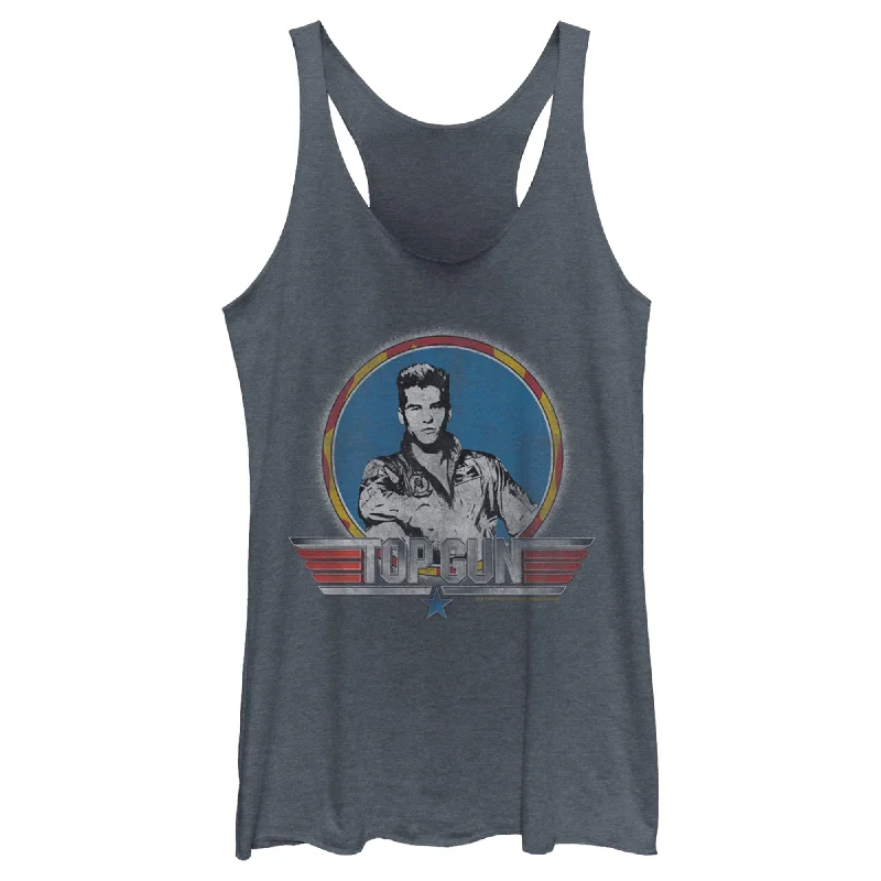 Women's Top Gun Retro Iceman Racerback Tank Top summer tank top