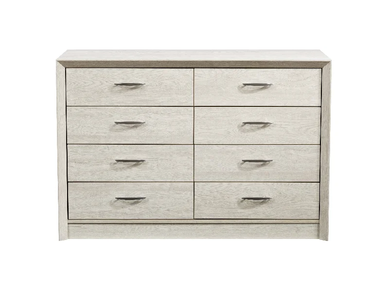 White Washed Oak 8 Drawer Dresser Tunics Sophisticated sleek