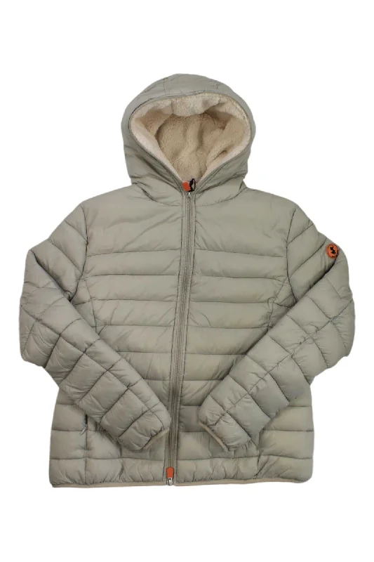 Save The Duck Women's Giga Sherpa Jacket Satin Fabric Silk Fabric Chiffon Fabric