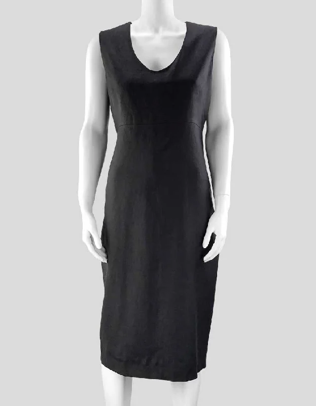 Tse Women's Black Sleeveless Scoop Neck Linen Shift Dress - 10 US Tunics Gym athletic Tse Women's Black Sleeveless Scoop Neck Linen Shift Dress - 10 US Tunics Gym athletic