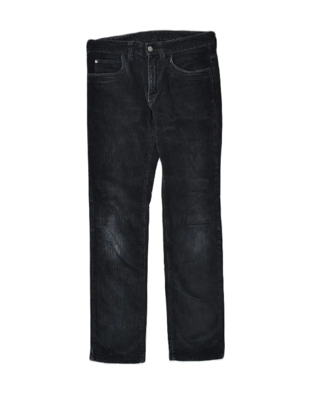 CALVIN KLEIN Womens Straight Corduroy Trousers IT 46 Large W32 L31 Black Trousers Top Rated