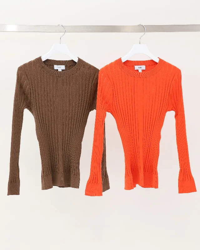 WIDE RIBBED SWEATER 11366 Layered Multi-layer Single Layer