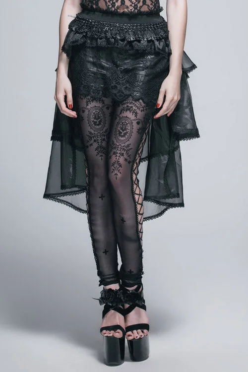 Black Gothic Elastic Waist Organza Swing Multi Layer Lace Sexy Puffy Womens Half Skirt cashmere skirt soft Black Gothic Elastic Waist Organza Swing Multi Layer Lace Sexy Puffy Womens Half Skirt cashmere skirt soft