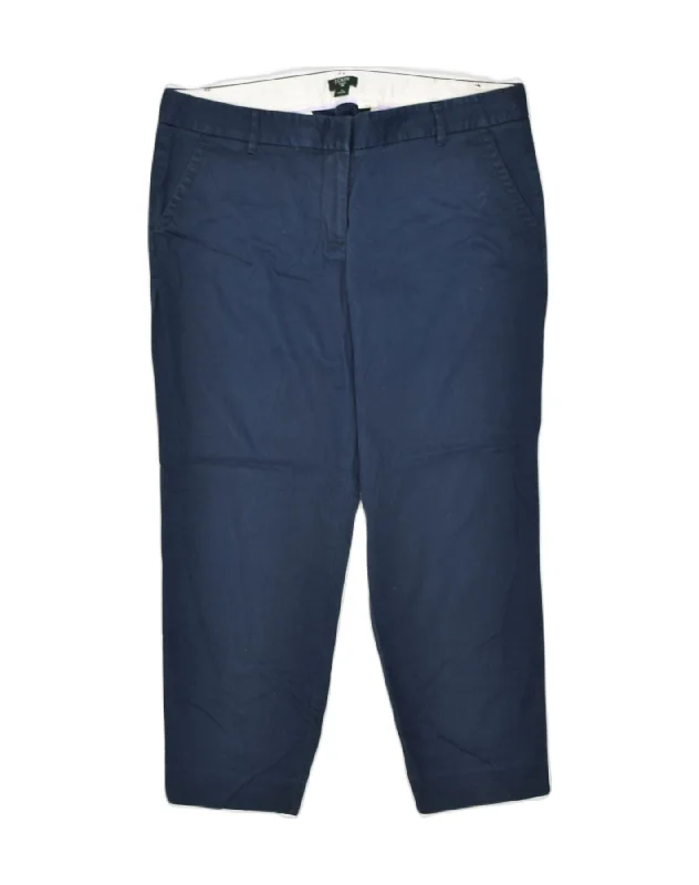 J. CREW Womens Tapered Cropped Trousers W36 L26 Navy Blue Cotton Trousers Travel Practical J. CREW Womens Tapered Cropped Trousers W36 L26 Navy Blue Cotton Trousers Travel Practical