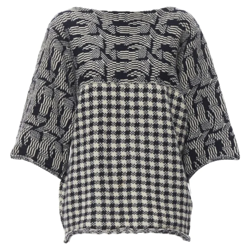 Comme des Garcons tricot intarsia checker sweater Cashmere Blend Cotton Blend Poly Blend Comme des Garcons tricot intarsia checker sweater Cashmere Blend Cotton Blend Poly Blend
