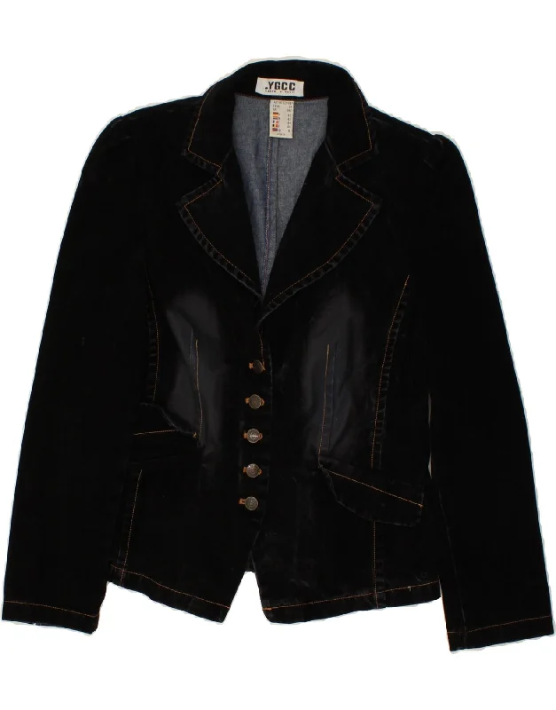 VINTAGE Womens Denim Jacket UK 16 Large Navy Blue Cotton Corduroy Jacket Velvet Jacket Brocade Jacket VINTAGE Womens Denim Jacket UK 16 Large Navy Blue Cotton Corduroy Jacket Velvet Jacket Brocade Jacket