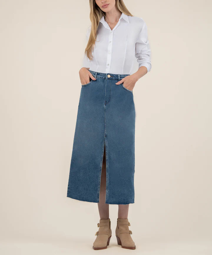 Jen Skirt (Empowering) silk skirt lustrous