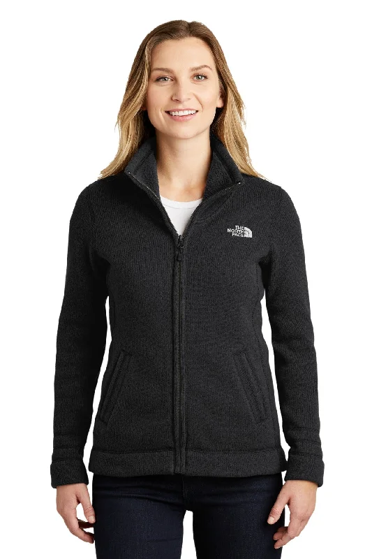 The North Face Ladies Sweater Fleece Jacket Chenille Blend Fleece Blend Nylon Blend