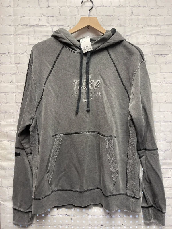 Size Medium Ladies Gray Nike Hoodie Hoodie with High-Low Hem Asymmetrical Trendy