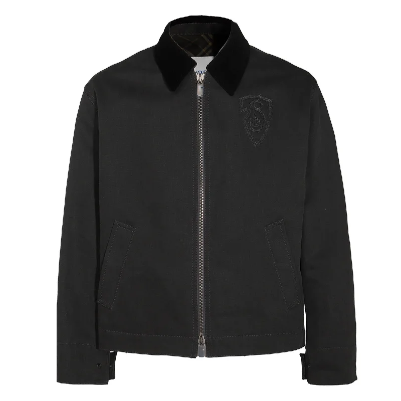 Burberry Jackets Black Print Jacket Jacquard Jacket Embroidered Jacket