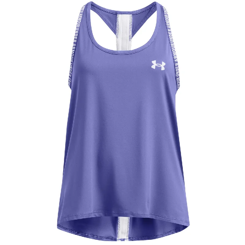Under Armour Knockout Tank Top - Girls - Starlight/White high neck tank