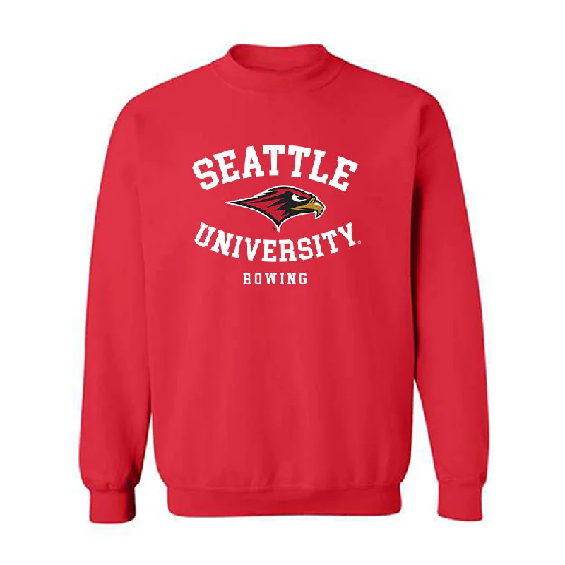 Seattle - NCAA Women's Rowing : Mary O'Malley - Classic Shersey Crewneck Sweatshirt Hoodie with Rolled Sleeves Casual Relaxed