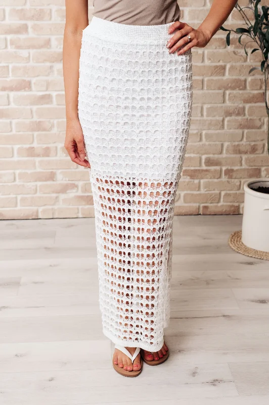 Hazel Blues® |  All Hands On Deck Skirt in Cream leather skirt bold