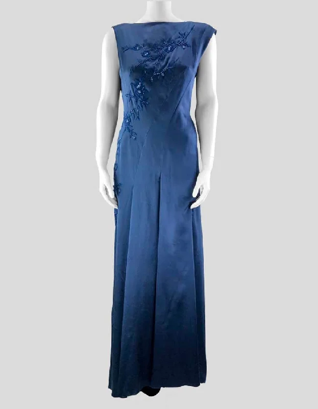 Alberta Ferretti Women's Blue Silk Cap Sleeve Evening Dress - 10 US Tunics Hiking breathable Alberta Ferretti Women's Blue Silk Cap Sleeve Evening Dress - 10 US Tunics Hiking breathable