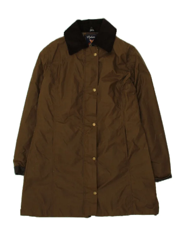 RYDALE Womens Waxed Cotton Jacket UK 14 Medium Brown Cotton Hooded Jacket Caped Jacket Shawl Collar Jacket RYDALE Womens Waxed Cotton Jacket UK 14 Medium Brown Cotton Hooded Jacket Caped Jacket Shawl Collar Jacket