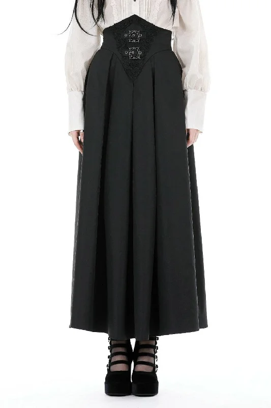 Corseted Waist Maxi Skirt [With Pockets] low waist skirt