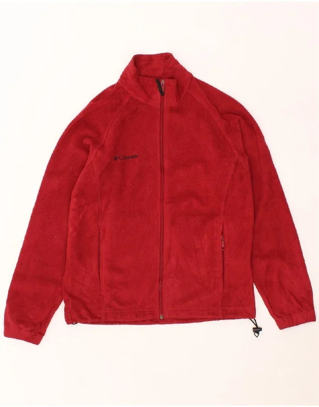 COLUMBIA Womens Fleece Jacket UK 14 Medium Red Polyester Wool Jacket Cashmere Jacket Tweed Jacket COLUMBIA Womens Fleece Jacket UK 14 Medium Red Polyester Wool Jacket Cashmere Jacket Tweed Jacket