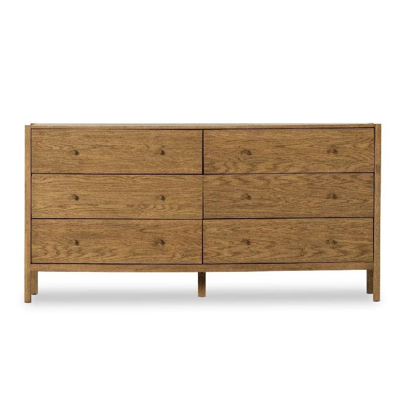 Prairie 6 Drawer Dresser - Tawny Oak Tunics Brand named