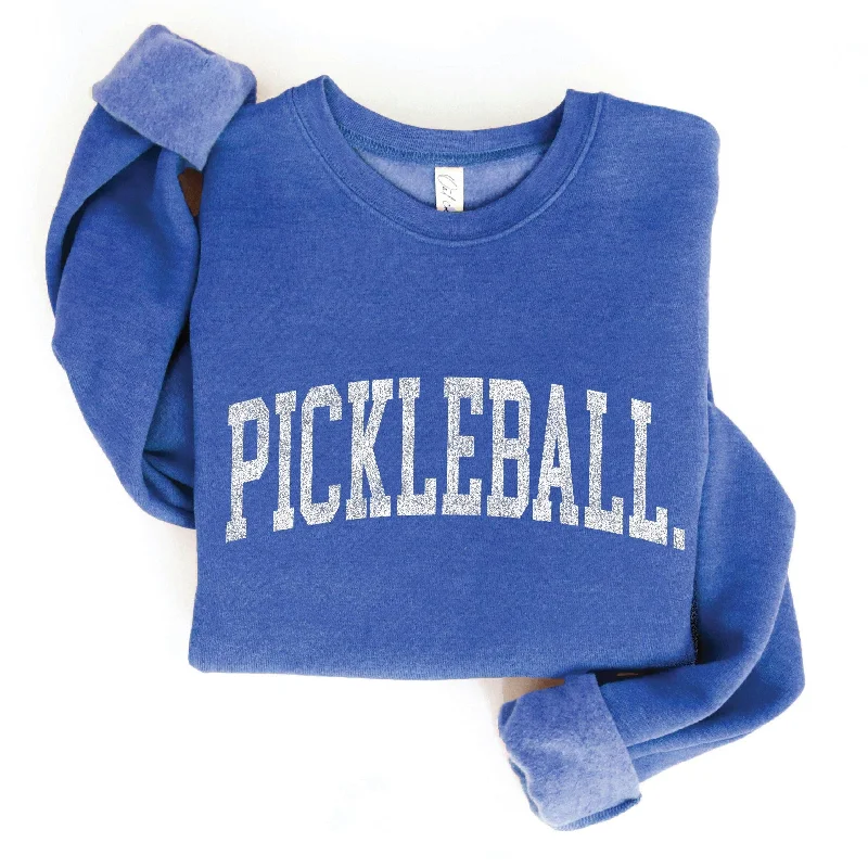 PICKLEBALL. Fleece Sweatshirt Hoodie with Contrast Stitching Detailed Premium
