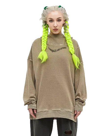 Sidequests And Afters Relaxed Faded Hoodie Hoodie with Drawstring Waist Adjustable Fitted Sidequests And Afters Relaxed Faded Hoodie Hoodie with Drawstring Waist Adjustable Fitted