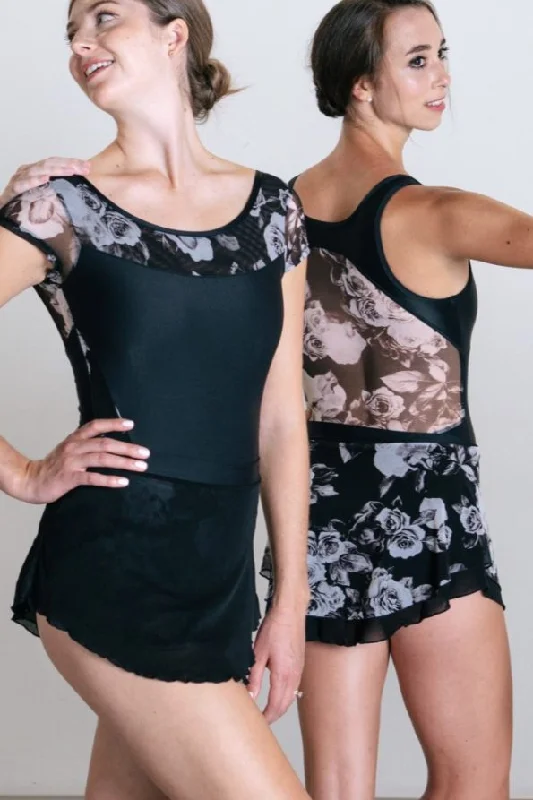 Mesh Reversible 2 in 1 Skirt by AK Dancewear elastic waist skirt
