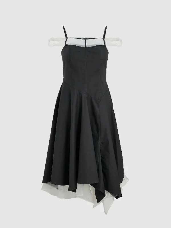 Cami A-Line Dresses Cowl Neckline Elegant