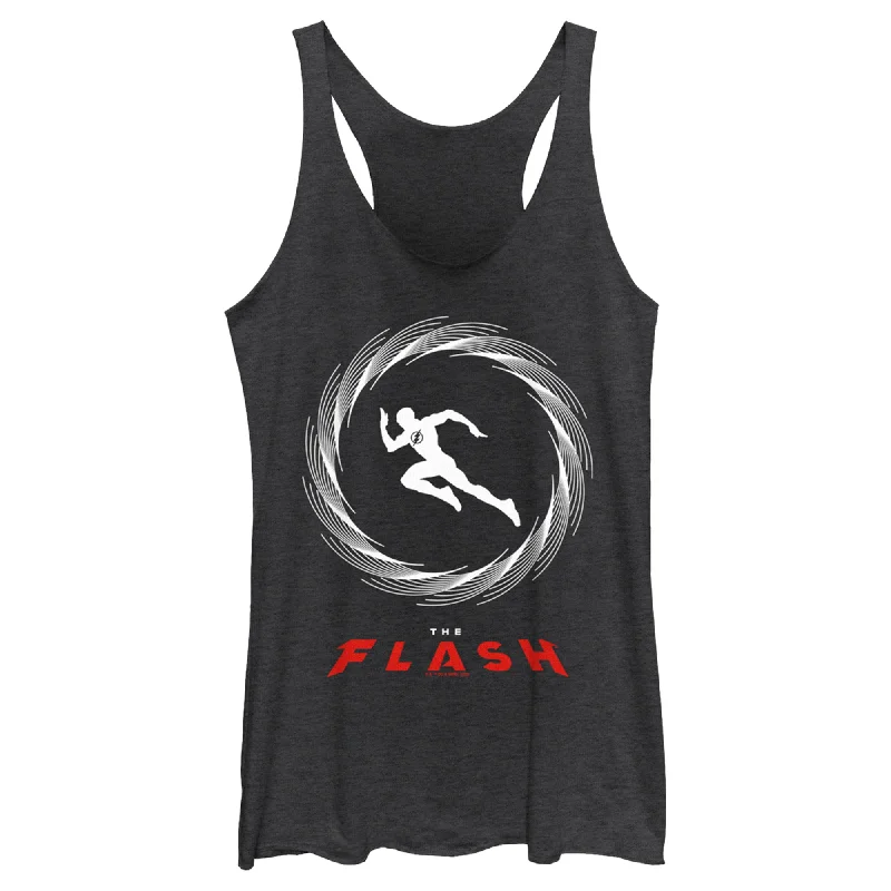 Women's The Flash Speedster Barry Allen Silhouette Racerback Tank Top soft pink tank