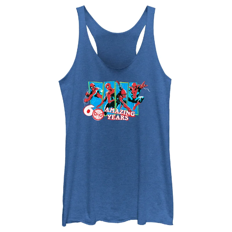 Women's Spider-Man: Beyond Amazing 60 Amazing Years Racerback Tank Top loose fit tank