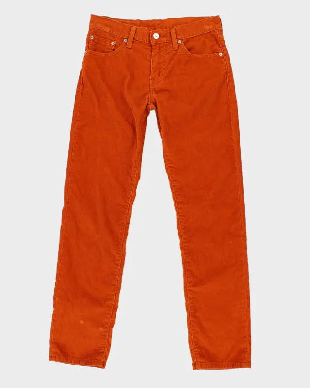 Levi's White Tab Orange Corduroy Trousers - W31 L31 Trousers fashionable chic