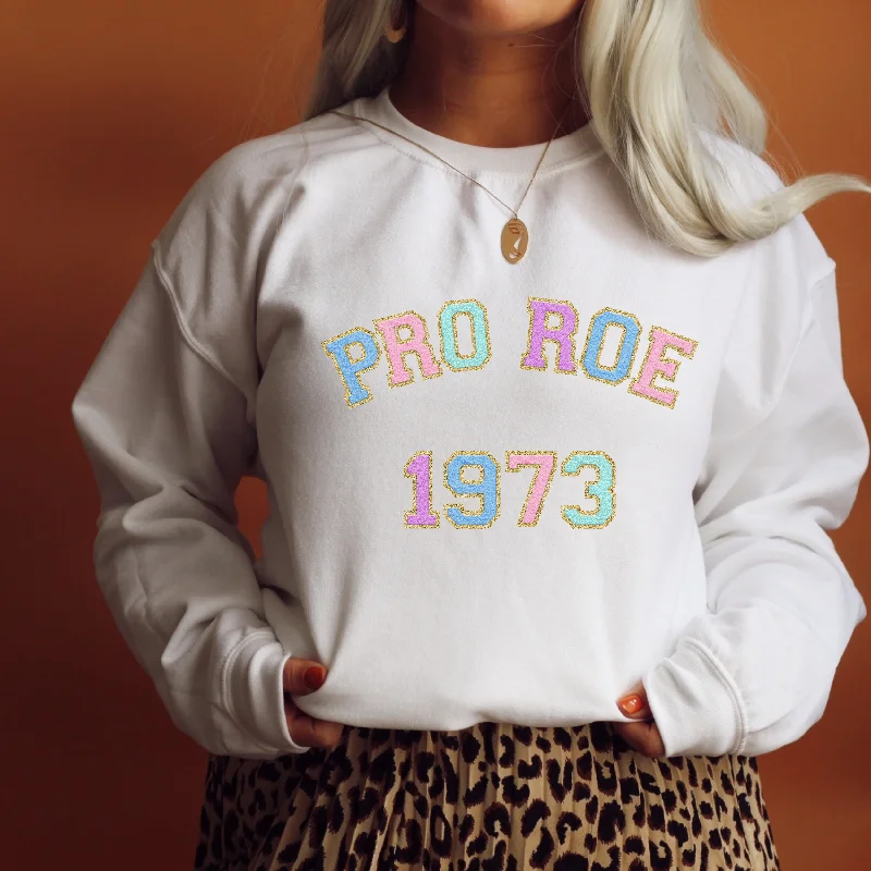 Pro Roe Patch Inspired Retro Sweatshirt Hoodie with Ribbed Cuffs Snug Fit Comfort