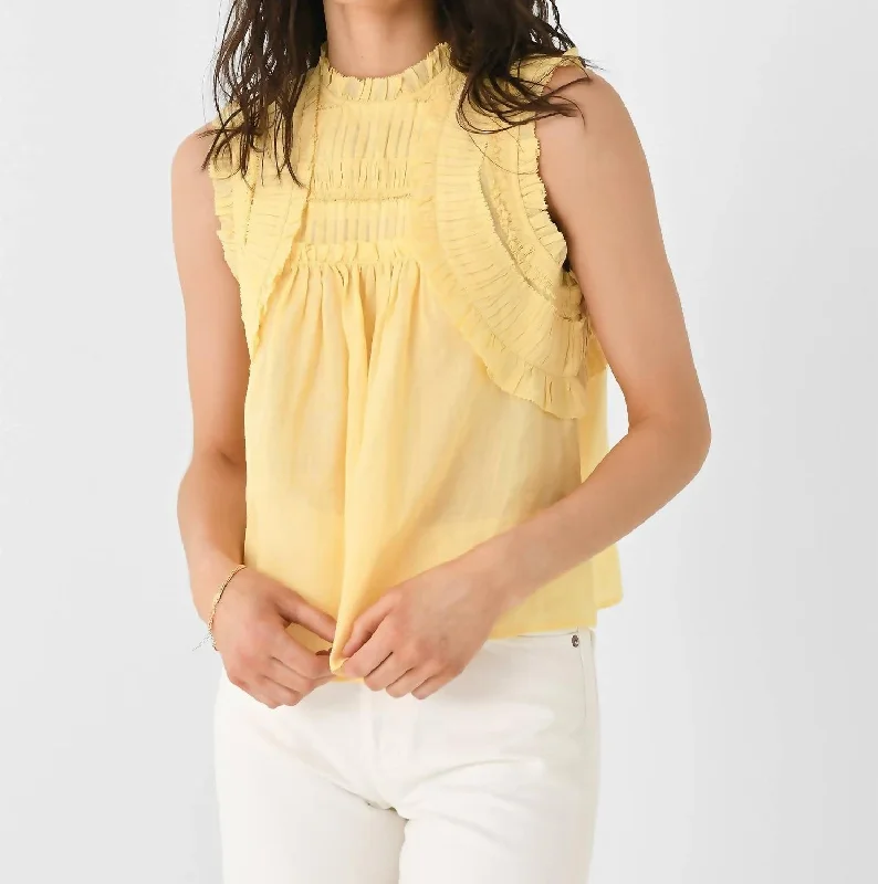 Cole Tank In Yellow flirty tank top