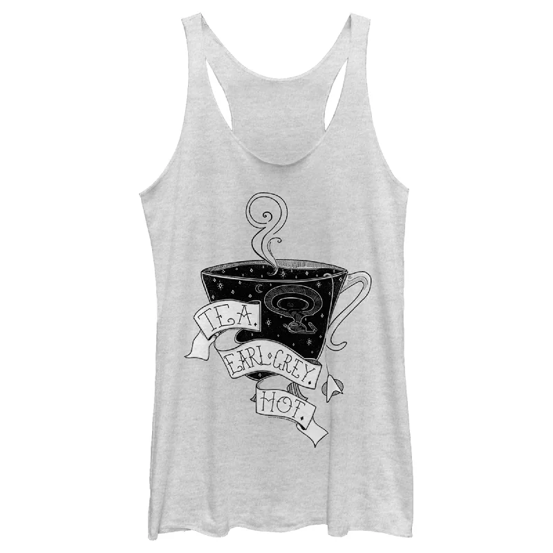 Women's Star Trek: The Next Generation Captain Picard Cup Of Tea Earl Grey HOT Racerback Tank Top high neck tank