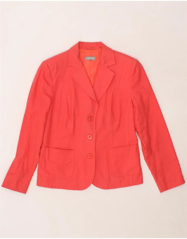 STEILMANN Womens 3 Button Blazer Jacket UK 16 Large Pink Linen Wool Fabric Cashmere Fabric Tweed Fabric STEILMANN Womens 3 Button Blazer Jacket UK 16 Large Pink Linen Wool Fabric Cashmere Fabric Tweed Fabric