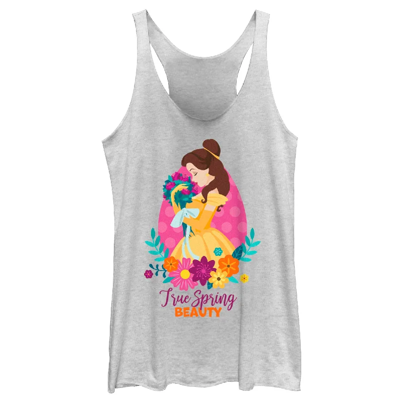 Women's Disney Belle True Spring Beauty Racerback Tank Top lavender tank top