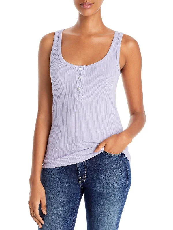Sandro Womens Sleeveless Button Tank Top gold tank top