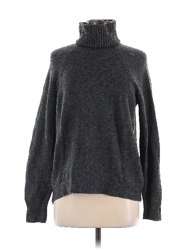 Turtleneck Sweater Toggled Drawstring Belted