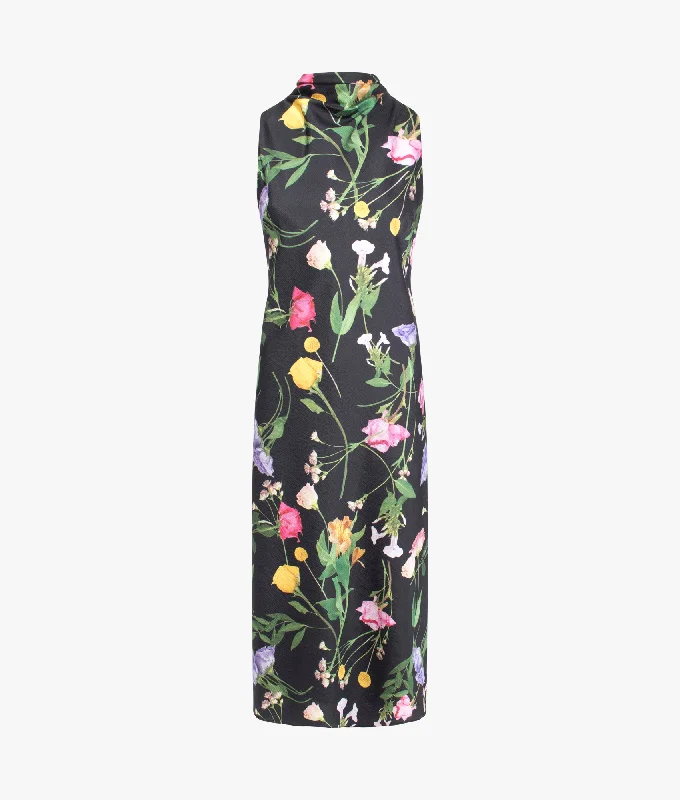 Addilin cowl neck slip dress in black Tunics Versatile functional