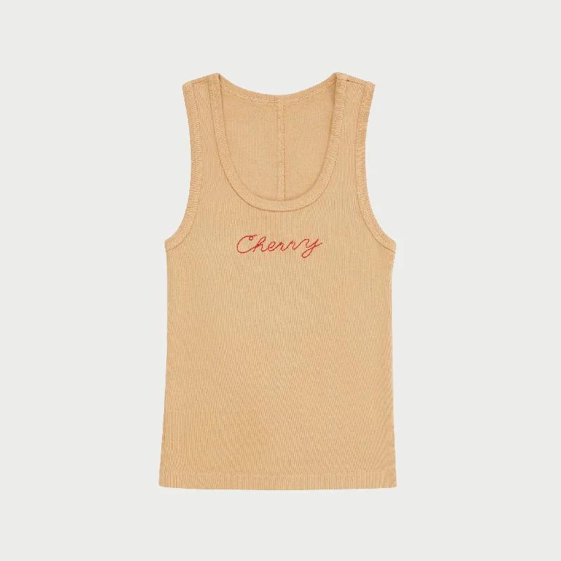 Chain Stitch Tank Top (Gold) casual tank top