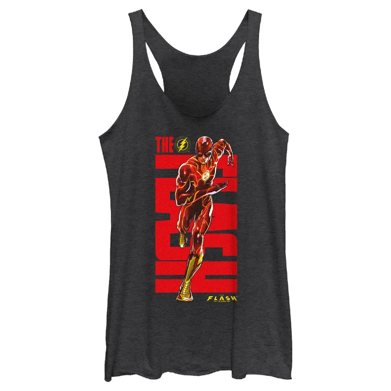 Women's The Flash Speedster Bold Red Logo Racerback Tank Top chic tank top