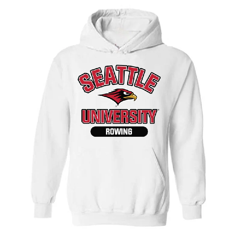 Seattle - NCAA Women's Rowing : Mary O'Malley - Classic Shersey Hooded Sweatshirt Hoodie with Cropped Fit Short Trendy