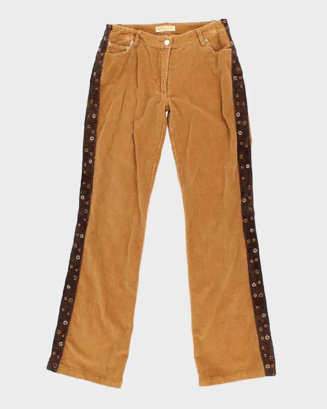 Vintage Women's Noi & Voi Italian Corduroy Trousers - W28 L31 Trousers Palazzo Wide Leg