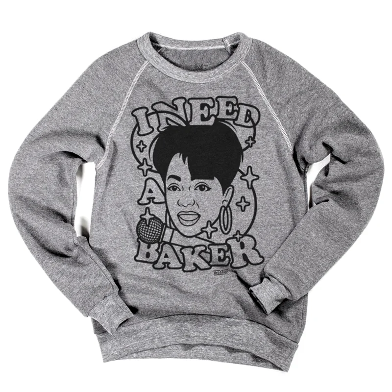 I Need a Baker Sweatshirt Hoodie with Slit Hem Functional Movement