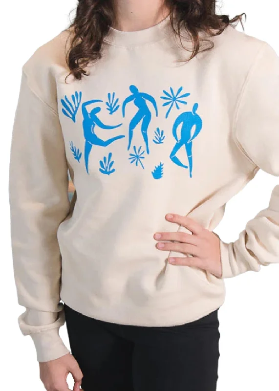 Art of Dance Crewneck Sweater Ribbed Striped Patterned