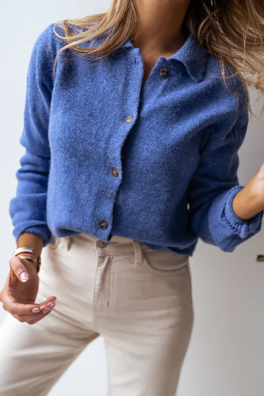 Blue Glasgow Sweater Boxy Sweater Fitted Sweater A-Line