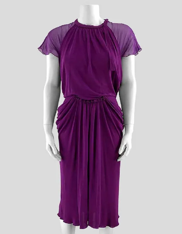 Alberta Ferretti Purple Knee Length Cocktail Dress 36 Eu 4 US Tunics Trousers formal Alberta Ferretti Purple Knee Length Cocktail Dress 36 Eu 4 US Tunics Trousers formal